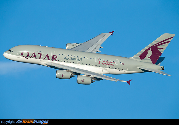 Qatar Airways Airbus A380 モデル 1:160 Qatar Airways Airbus 380 Airplane Model 18” Decoration