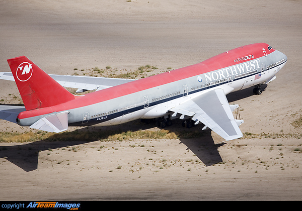 ノースウエスト航空　 置物　 747-251B Highly detailed JFOX/ InFlight Model diecast model airplane