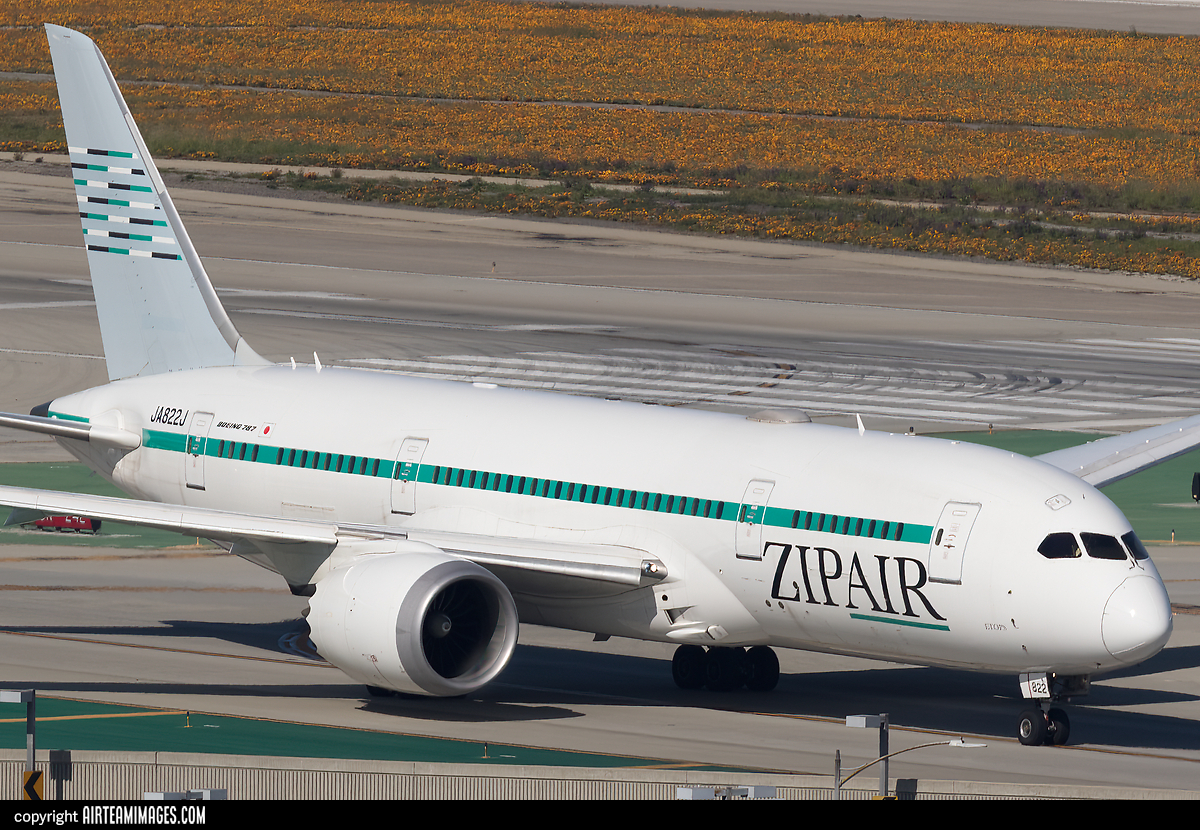 Boeing 787-8 Dreamliner Zipair JA822J - AirTeamImages.com