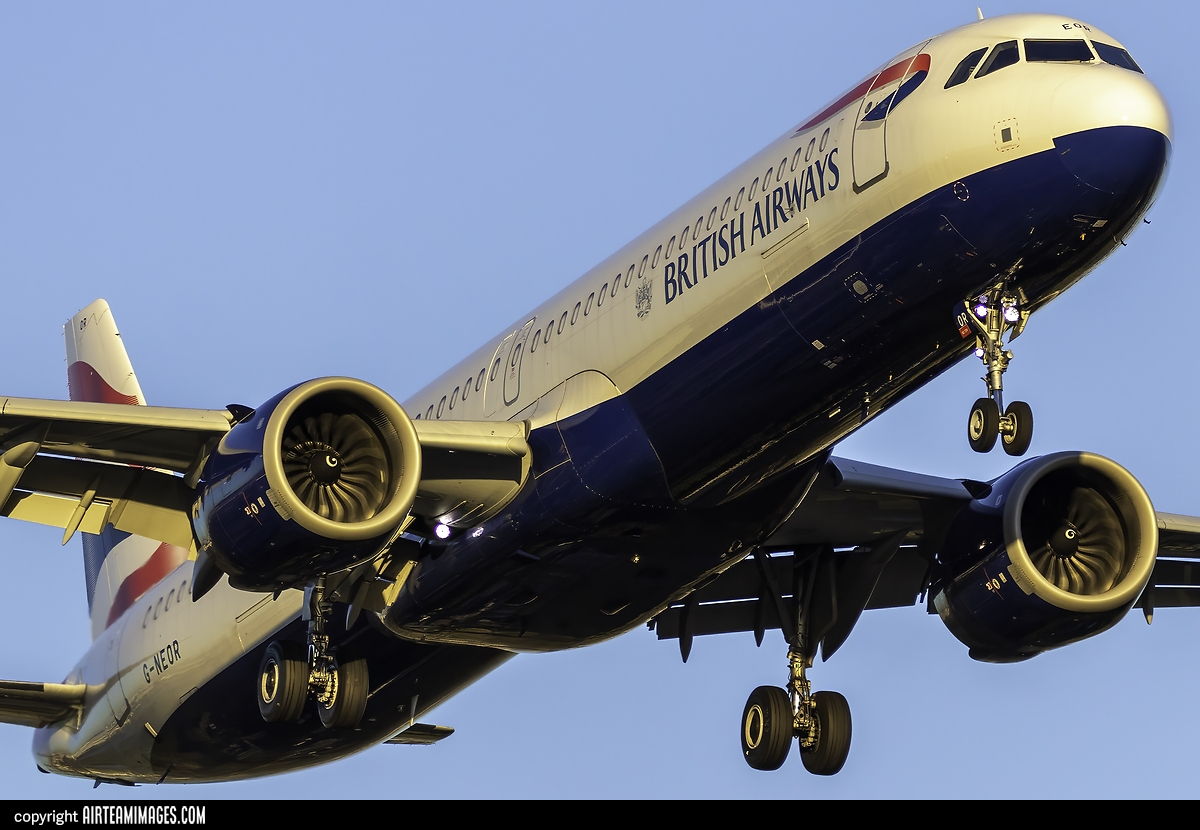 Airbus A321-251NX British Airways G-NEOR - AirTeamImages.com